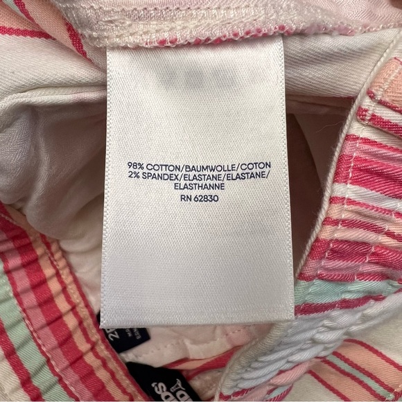 Lands' End Pink and White Shorts with Striped Pattern - Picture 5 of 6